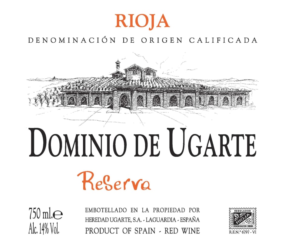 Heredad Ugarte Dominio de Ugarte Reserva 2010 Front Label