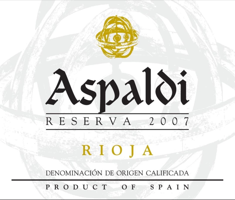 Heredad Ugarte Aspaldi Reserva 2007 Front Label