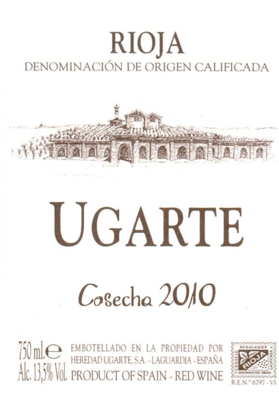 Heredad Ugarte Ugarte Cosecha 2010 Front Label