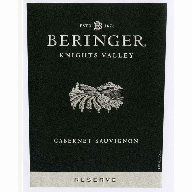 Beringer Knights Valley Reserve Cabernet Sauvignon 2009 Front Label