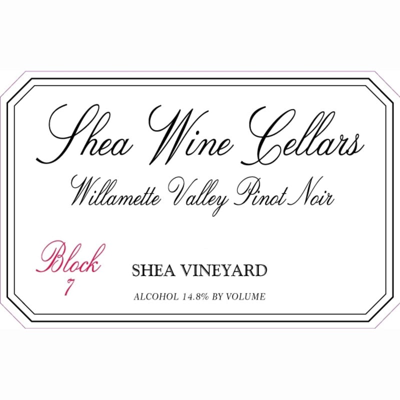 Shea Block 7 Pinot Noir 2009 Front Label