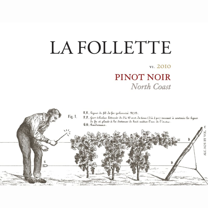 La Follette North Coast Pinot Noir 2010 Front Label