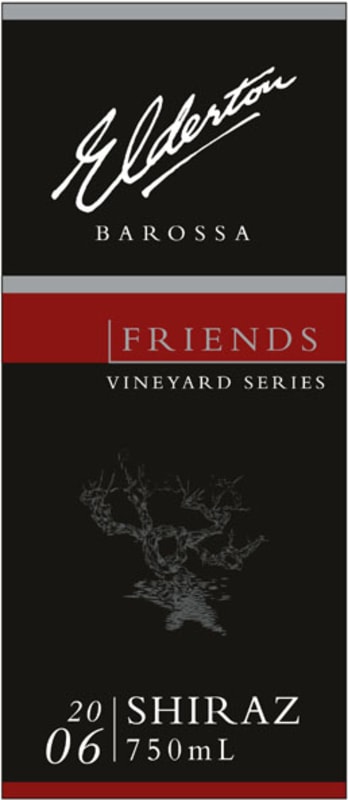 Elderton Friends Vineyard Series Shiraz 2006 Front Label