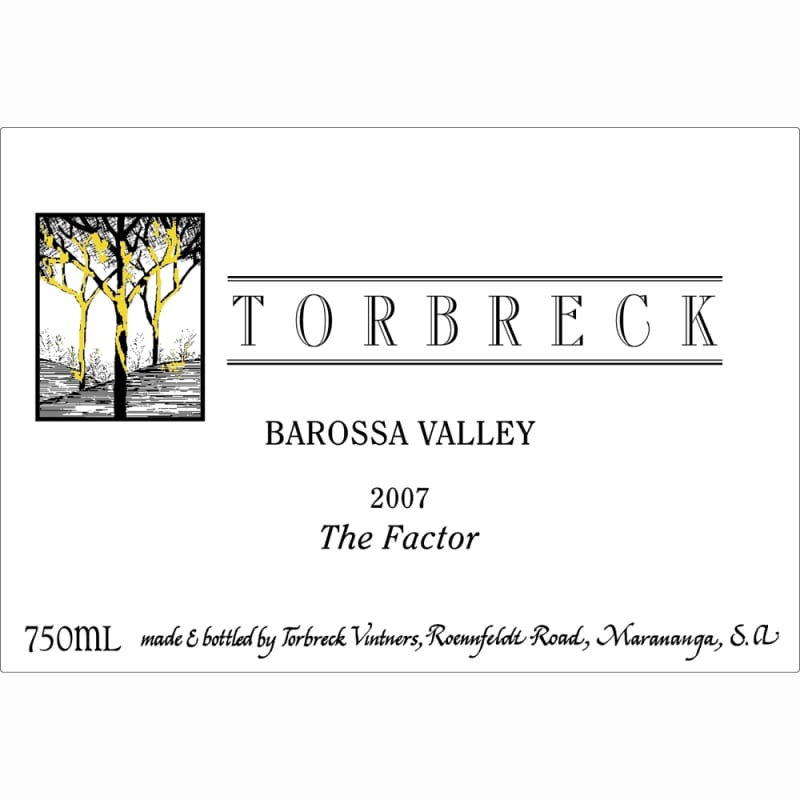 Torbreck The Factor Shiraz 2007 Front Label