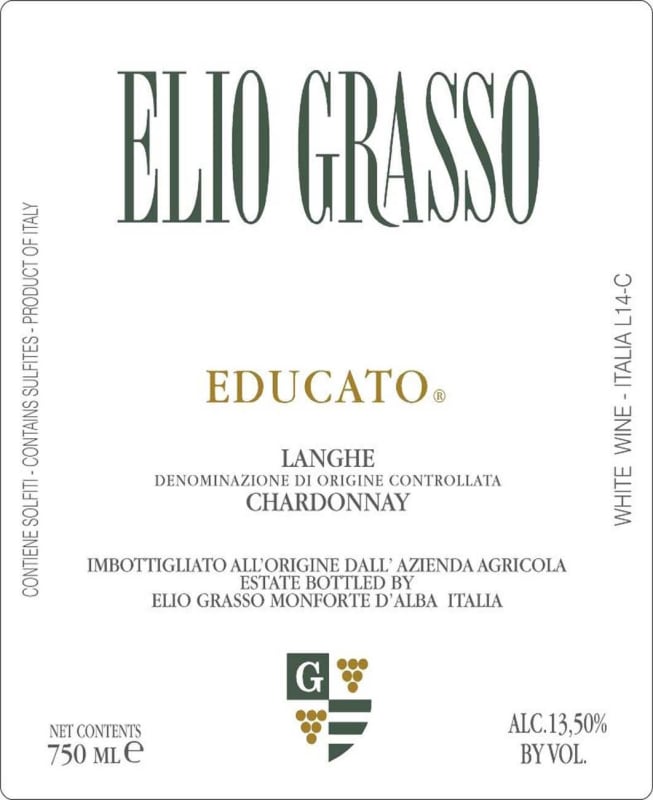 Elio Grasso Educato Chardonnay 2014 Front Label