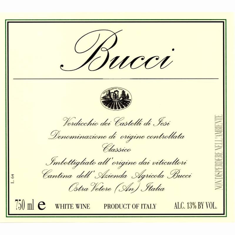 Bucci Verdicchio dei Castelli di Jesi Classico 2010 Front Label