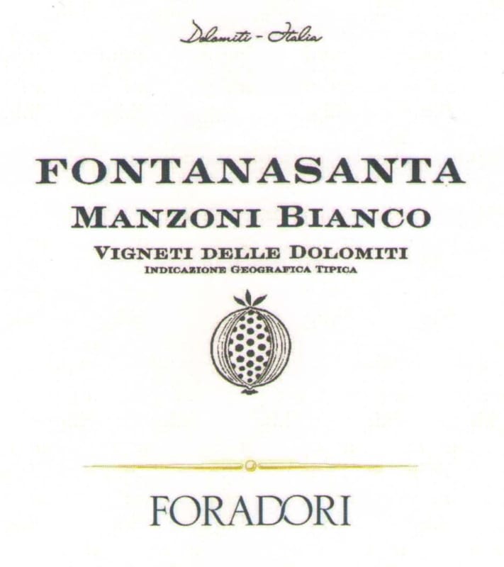 Foradori Fontanasanta Manzoni Bianco 2013 Front Label