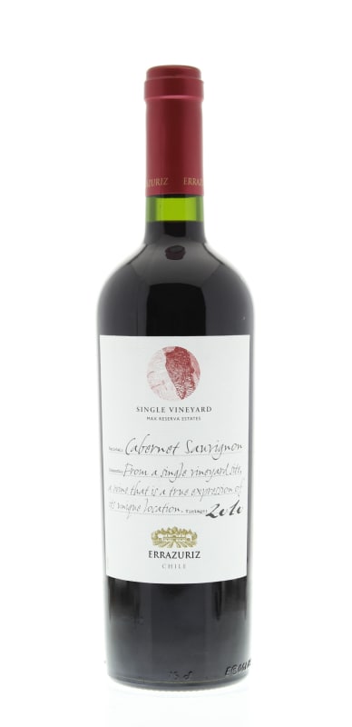 Errazuriz Single Vineyard Cabernet Sauvignon 2010 Front Bottle Shot