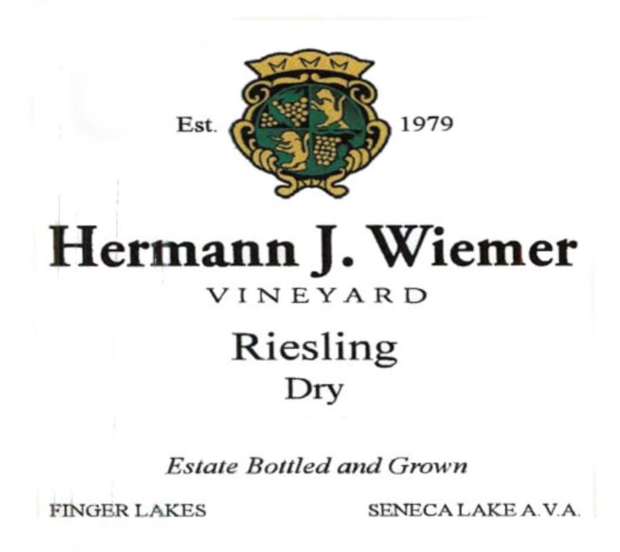 Hermann J. Wiemer Finger Lakes Dry Riesling 2015 Front Label