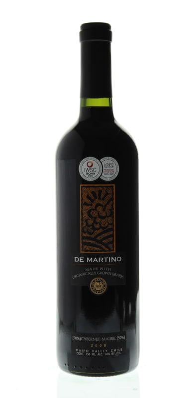 De Martino Organic Cabernet Sauvignon/Malbec 2008 Front Bottle Shot