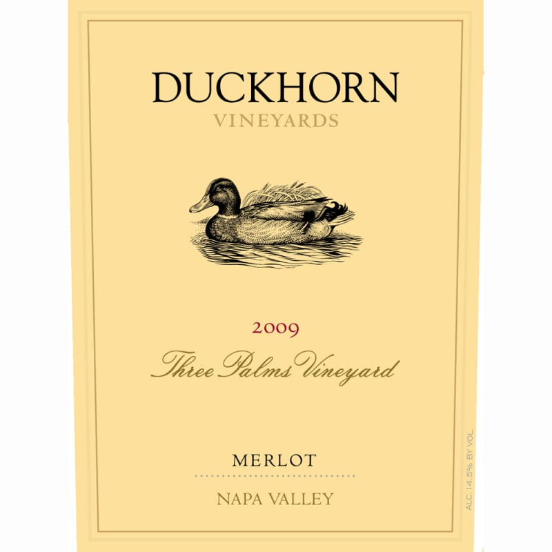 Duckhorn Three Palms Merlot 2009 Front Label