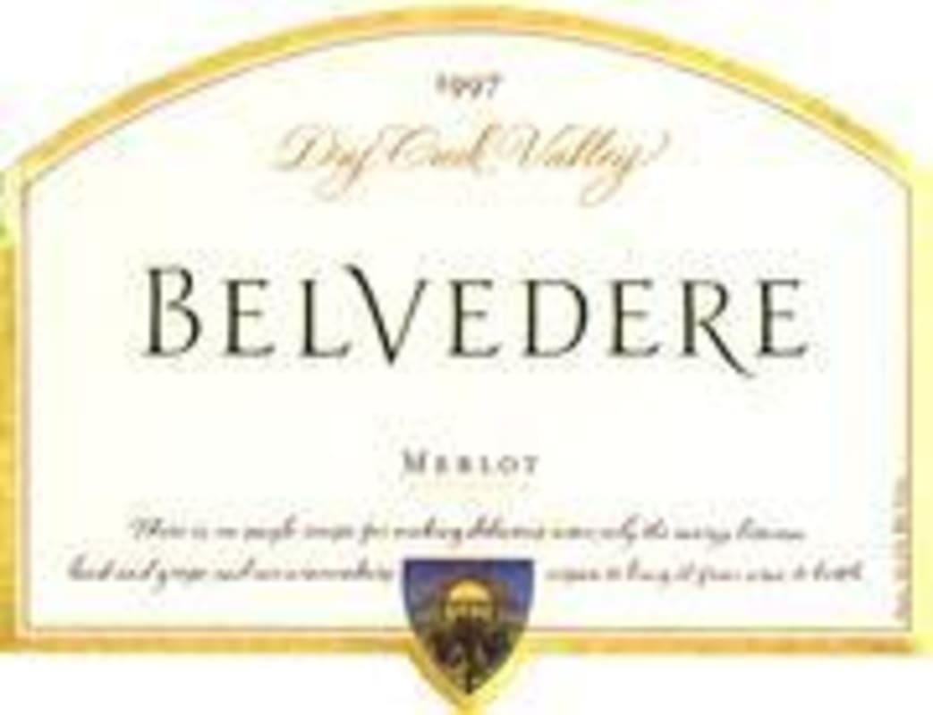 Belvedere Dry Creek Merlot 1996 Front Label