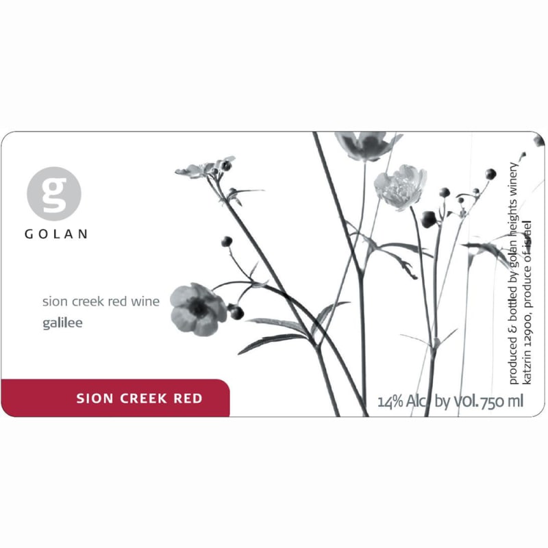 Golan Heights Sion Creek Red (OU Kosher) 2010 Front Label