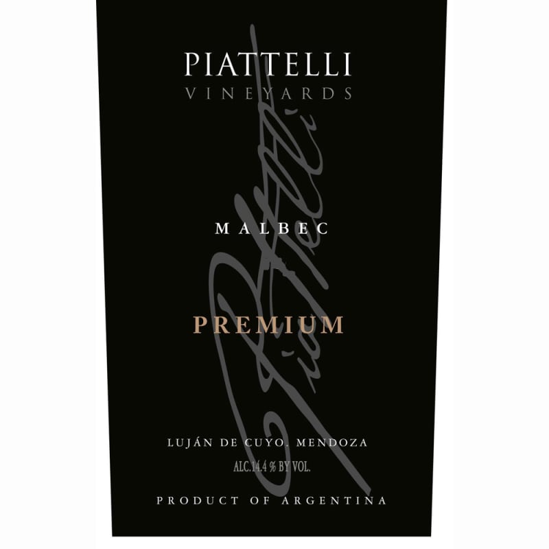 Piattelli Premium Reserve Malbec 2010 Front Label