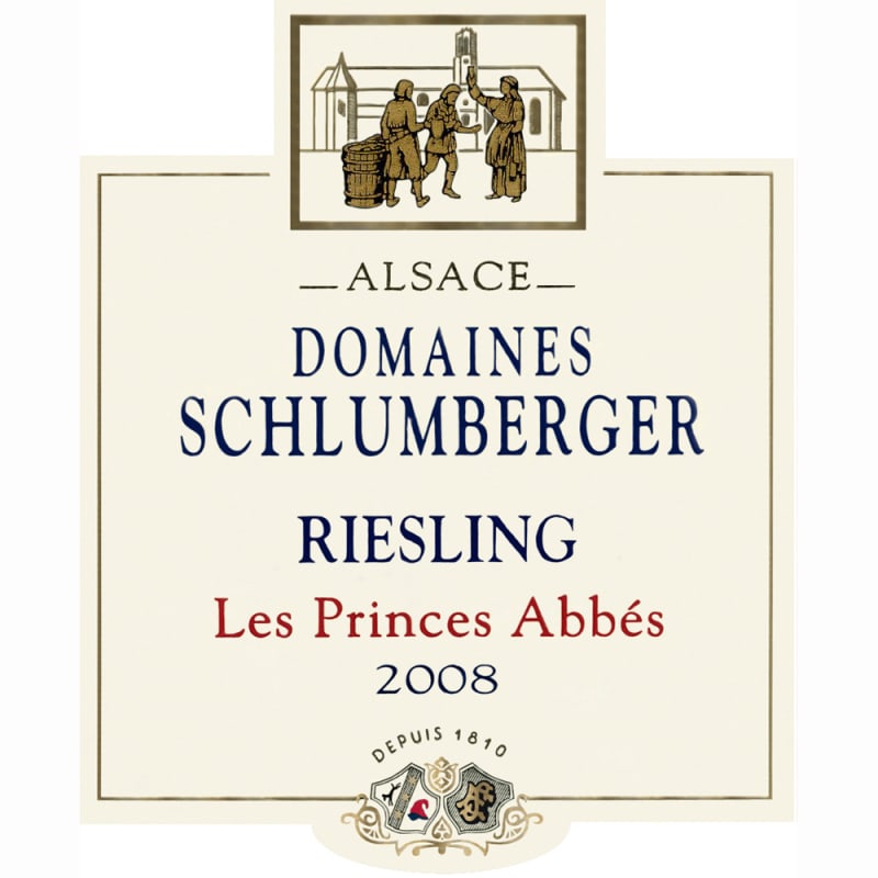 Domaines Schlumberger Les Princes Abbes Riesling 2008 Front Label