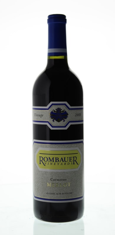 Rombauer Merlot 2008 Front Bottle Shot