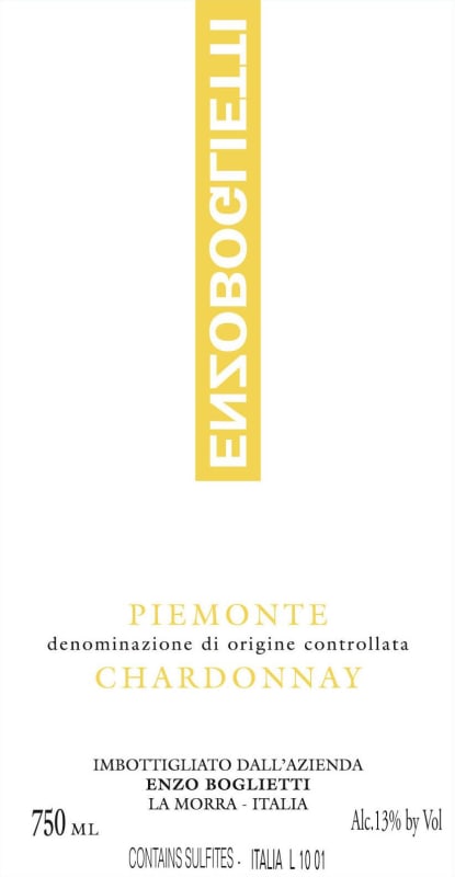Enzo Boglietti Chardonnay 2015 Front Label