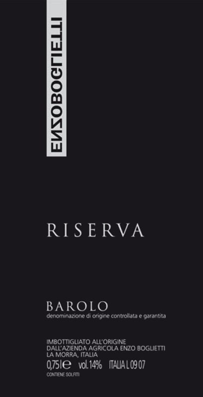 Enzo Boglietti Barolo Riserva 2005 Front Label