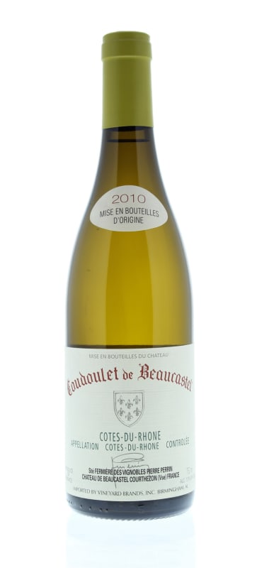 Chateau de Beaucastel Coudoulet Blanc 2010 Front Bottle Shot