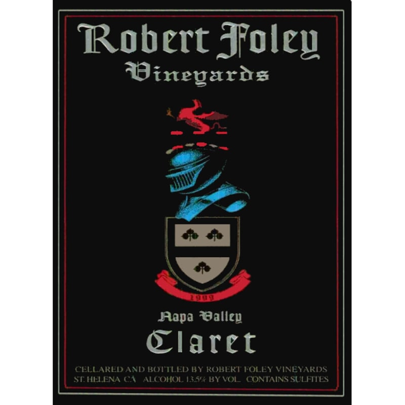 Robert Foley Vineyards Claret (signed) 1999 Front Label