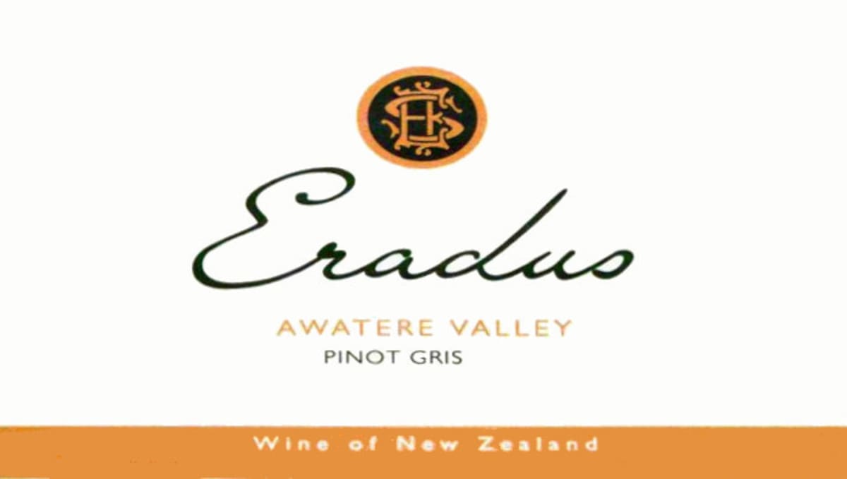 Eradus Awatere Valley Pinot Gris 2014 Front Label