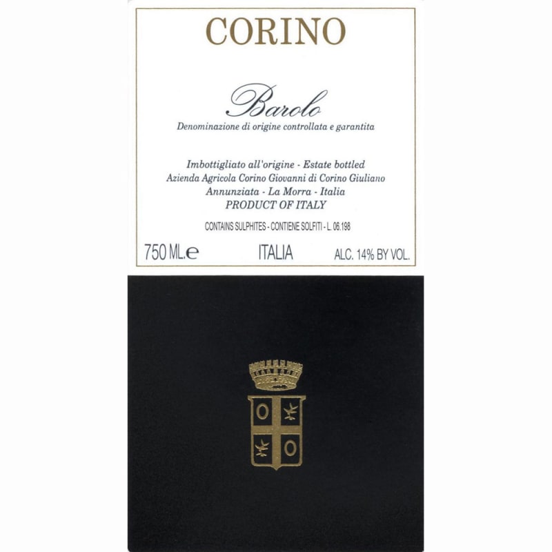 Giovanni Corino Barolo 2006 Front Label