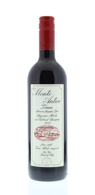 Monte Antico Rosso 2008 Front Bottle Shot