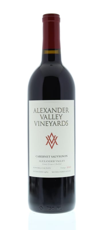 Alexander Valley Vineyards Cabernet Sauvignon 2010 Front Bottle Shot