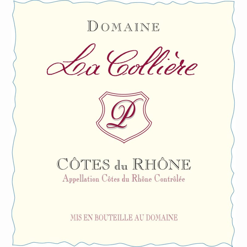 La Colliere Cotes du Rhone 2010 Front Label