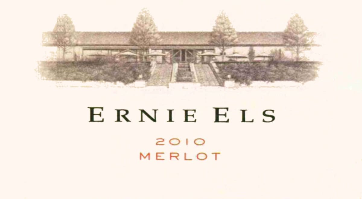 Ernie Els Merlot 2010 Front Label