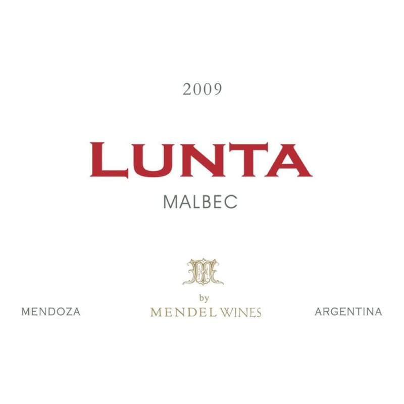 Lunta Malbec 2009 Front Label