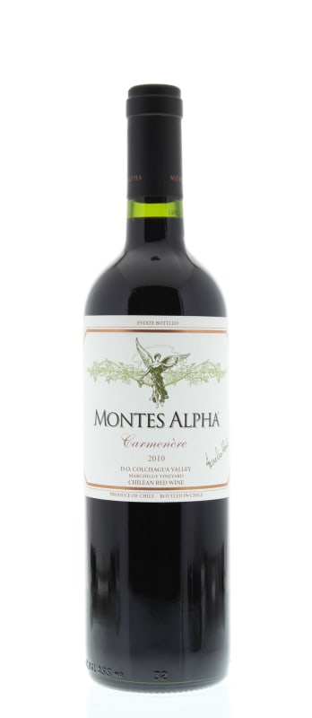 Montes Alpha Series Carmenere 2010 Front Bottle Shot