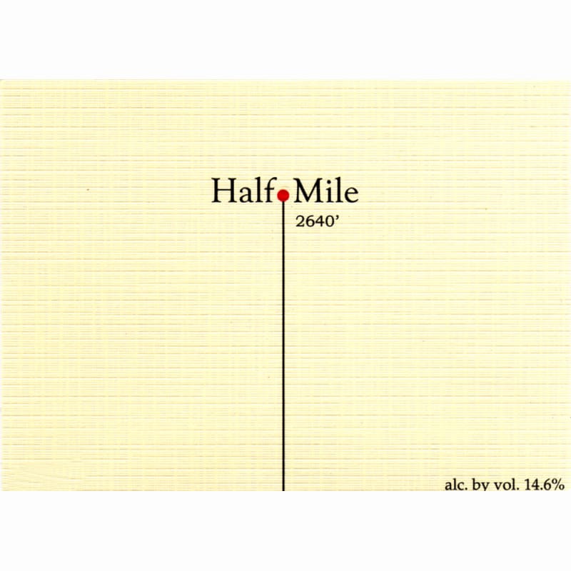 Obsidian Half Mile 2009 Front Label