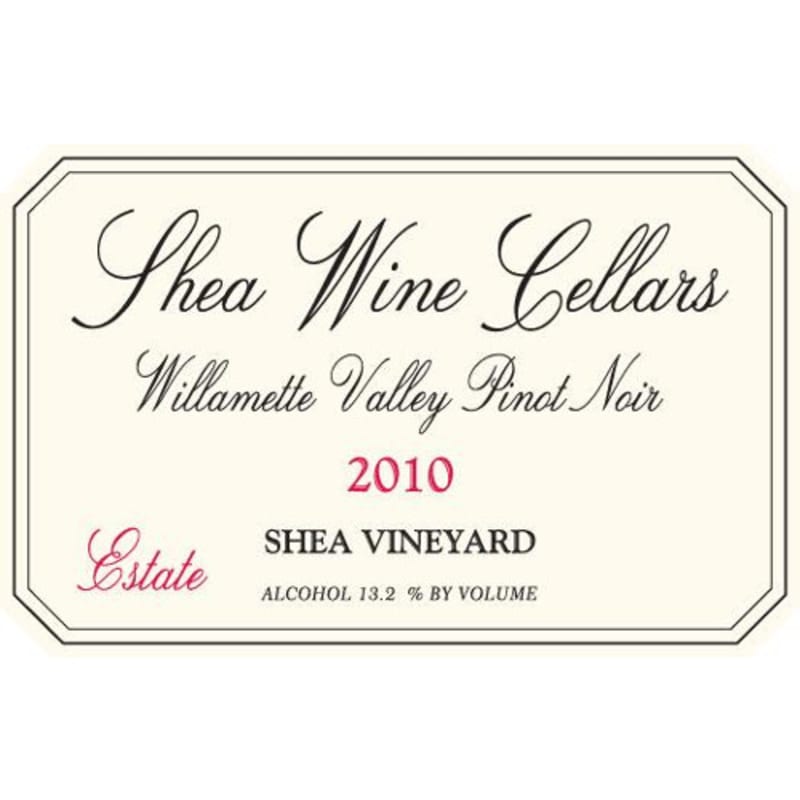 Shea Estate Shea Vineyard Pinot Noir 2010 Front Label
