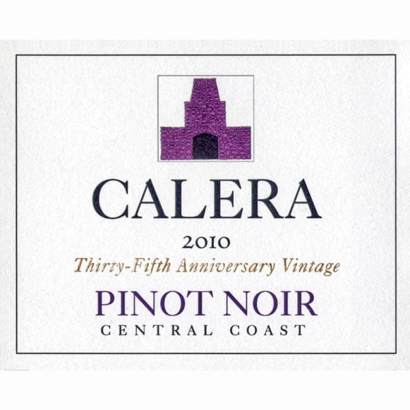 Calera Central Coast Pinot Noir (375ML Half-bottle) 2010 Front Label