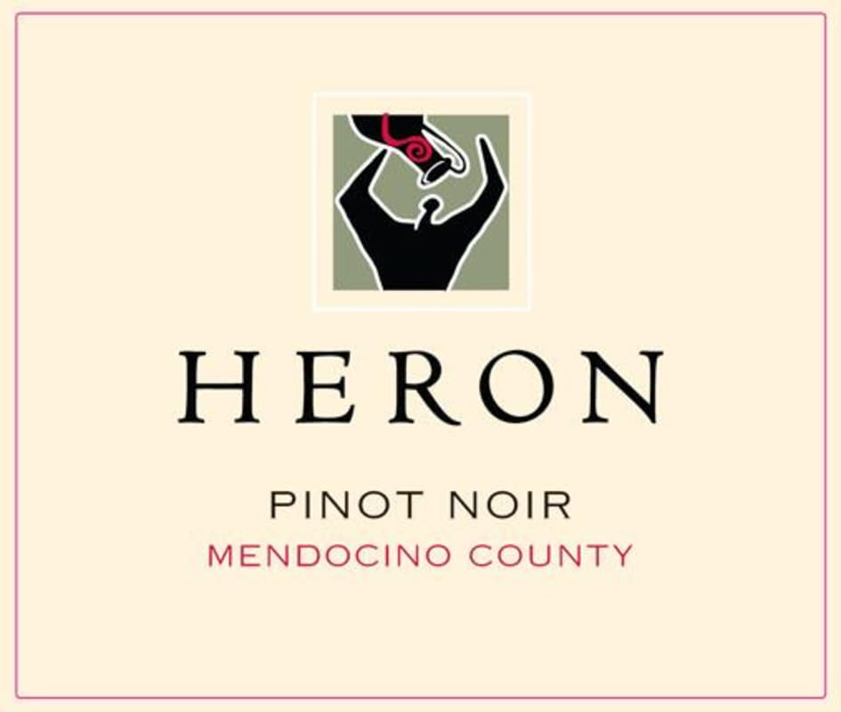 Heron Mendocino Pinot Noir 2013 Front Label