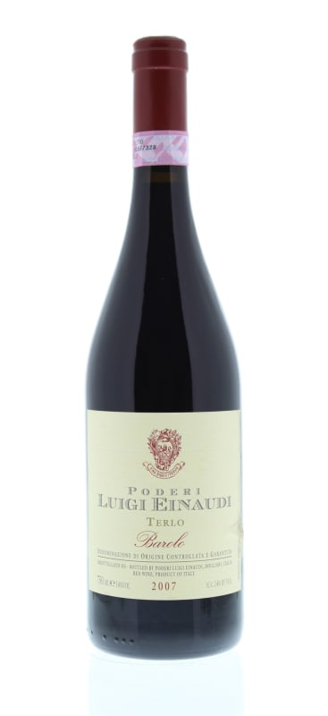 Luigi Einaudi Barolo Terlo 2007 Front Bottle Shot