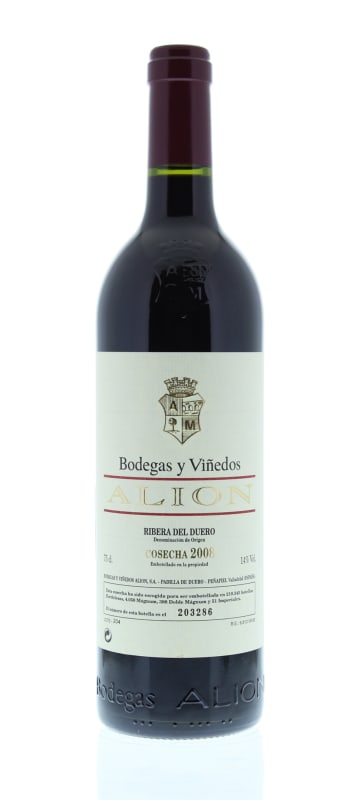 Tempos Vega Sicilia Alion 2008 Front Bottle Shot