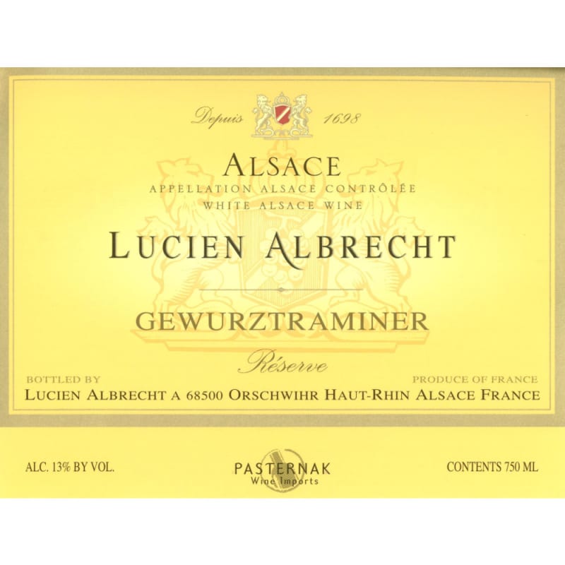 Lucien Albrecht Reserve Gewurztraminer 2009 Front Label