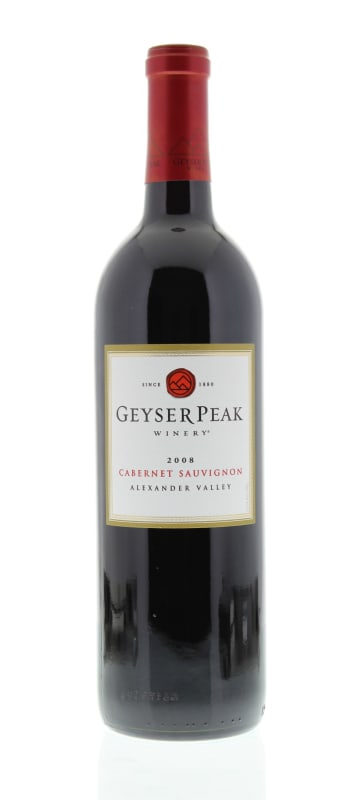 Geyser Peak Cabernet Sauvignon 2008 Front Bottle Shot