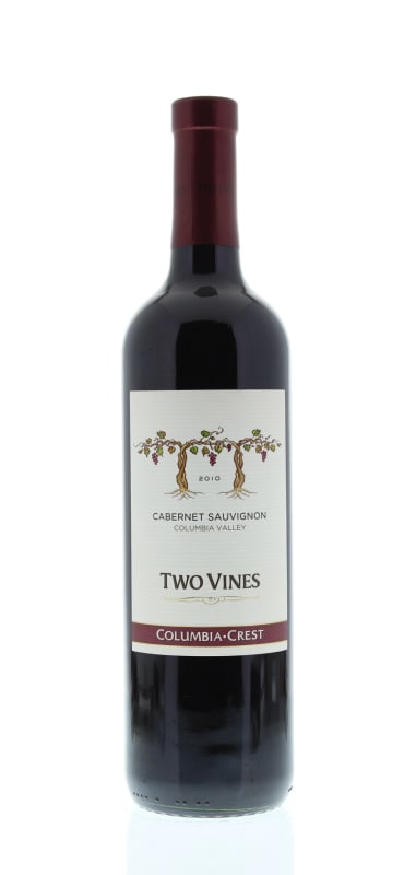 Two Vines Columbia Valley Cabernet Sauvignon 2010 Front Bottle Shot