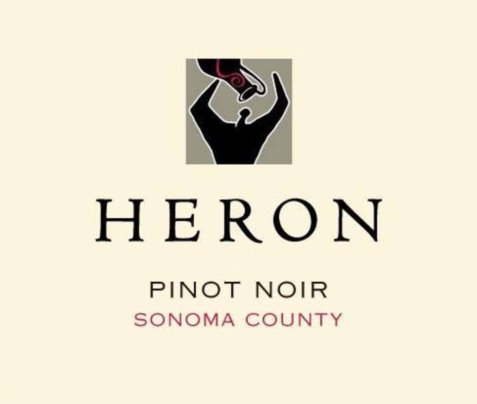 Heron Sonoma County Pinot Noir 2014 Front Label