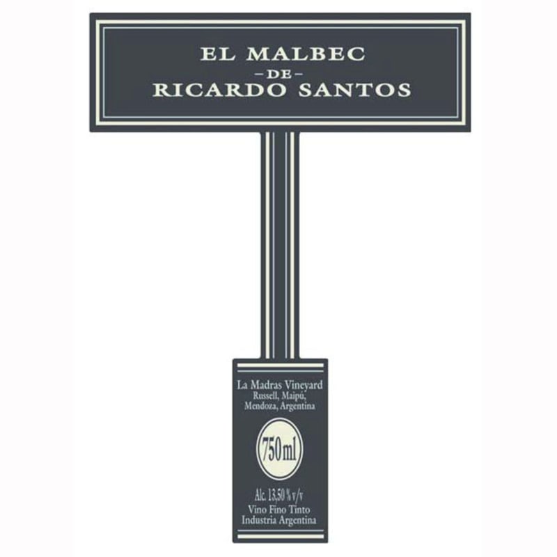 Ricardo Santos Malbec 2010 Front Label