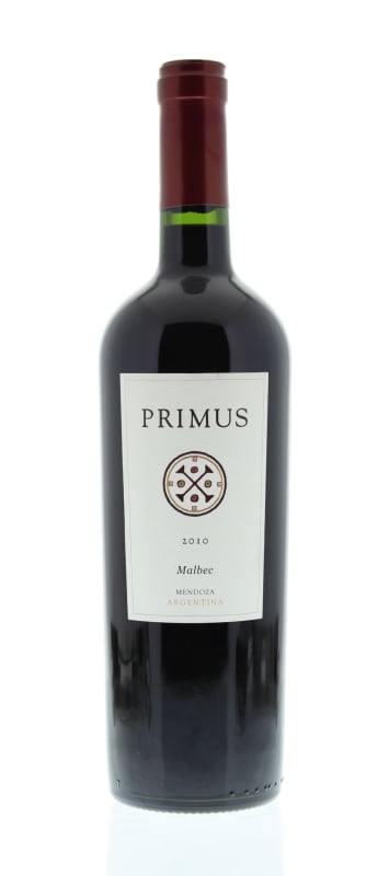 Primus Malbec 2010 Front Bottle Shot