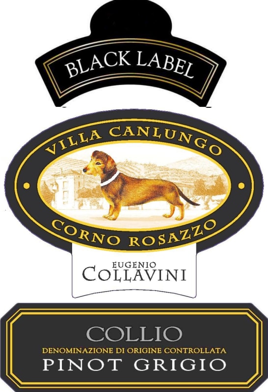 Collavini Villa Canlungo Collio Pinot Grigio Black Label 2012 Front Label