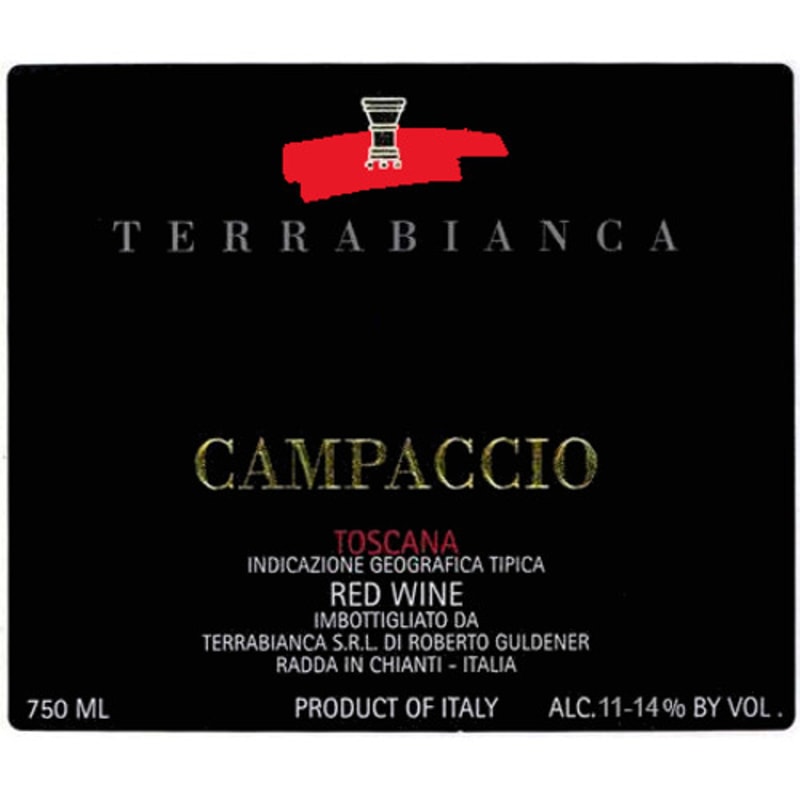 Terrabianca Campaccio (375ML half-bottle) 2008 Front Label