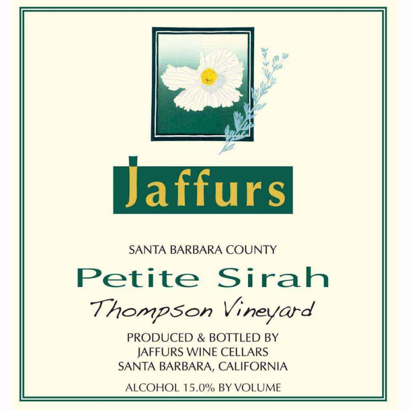 Jaffurs Thompson Vineyard Petite Sirah 2010 Front Label