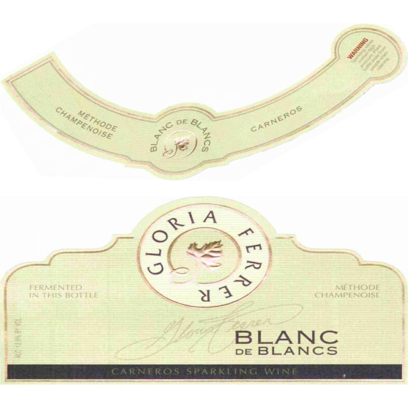 Gloria Ferrer Blanc de Blancs 2007 Front Label