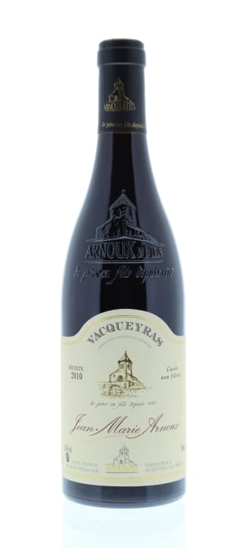 Arnoux et Fils Vacqueyras Cuvee Jean-Marie Arnoux 2010 Front Bottle Shot