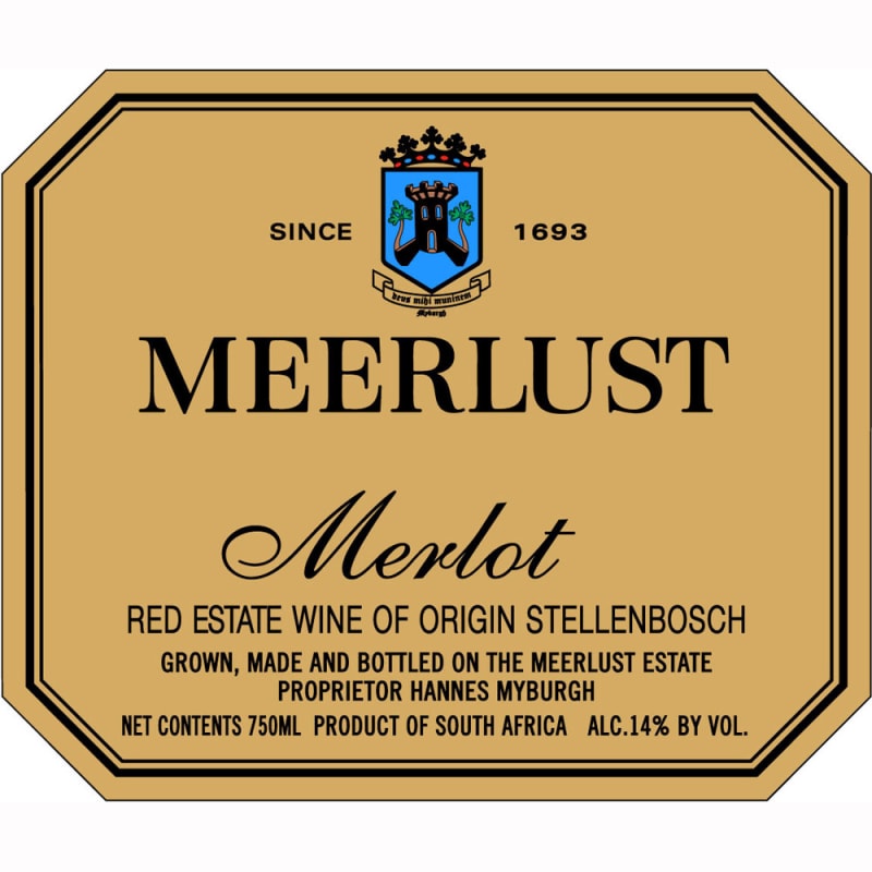 Meerlust Merlot 2007 Front Label